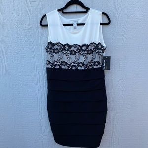 Black and White Bodycon Dress
